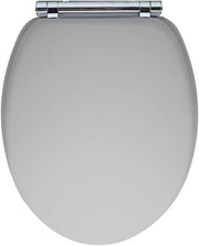 Luxury Soft Touch Slow Close Toilet Seat Grey Click Lift & Clean Warm Matte - Kwikley