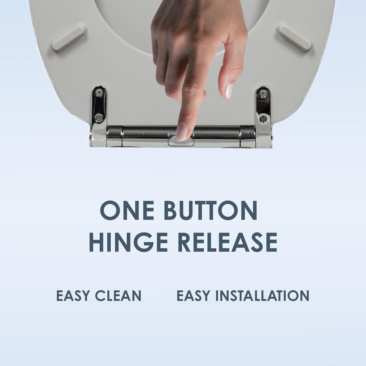 Luxury Soft Touch Slow Close Toilet Seat Grey Click Lift & Clean Warm Matte - Kwikley