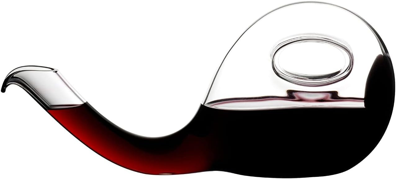 Luxury Spiral Wine Decanter Handblown Crystal Aerator 1.45L Unique Gift - Kwikley