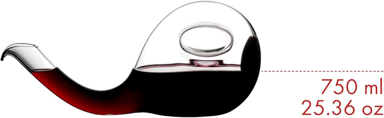 Luxury Spiral Wine Decanter Handblown Crystal Aerator 1.45L Unique Gift - Kwikley