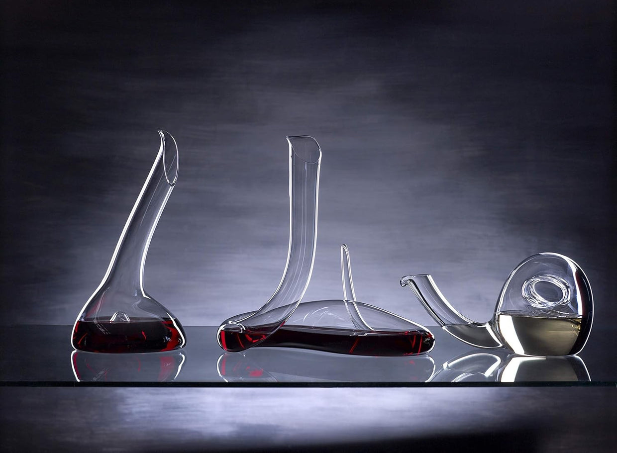Luxury Spiral Wine Decanter Handblown Crystal Aerator 1.45L Unique Gift - Kwikley