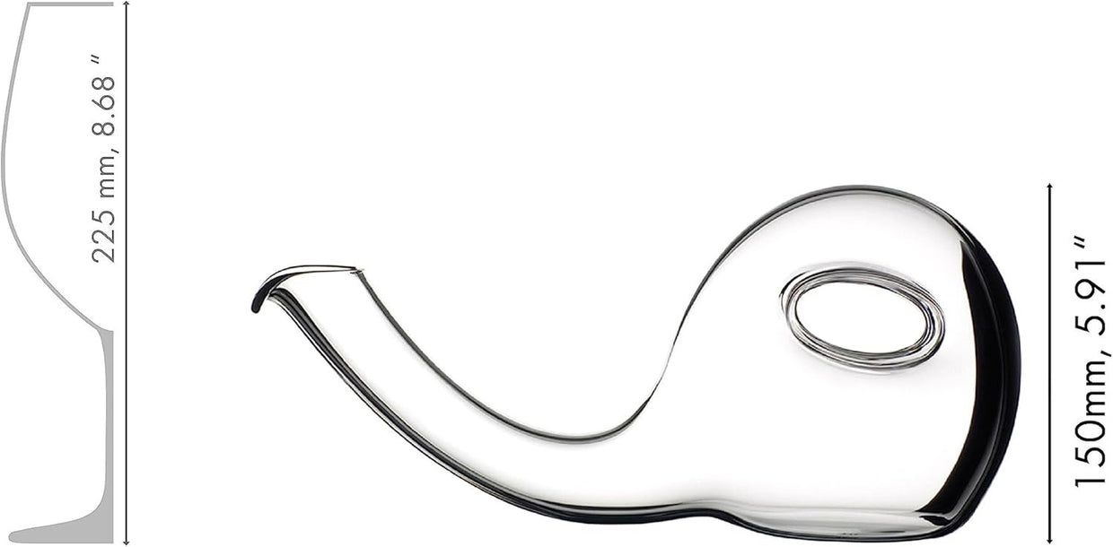 Luxury Spiral Wine Decanter Handblown Crystal Aerator 1.45L Unique Gift - Kwikley