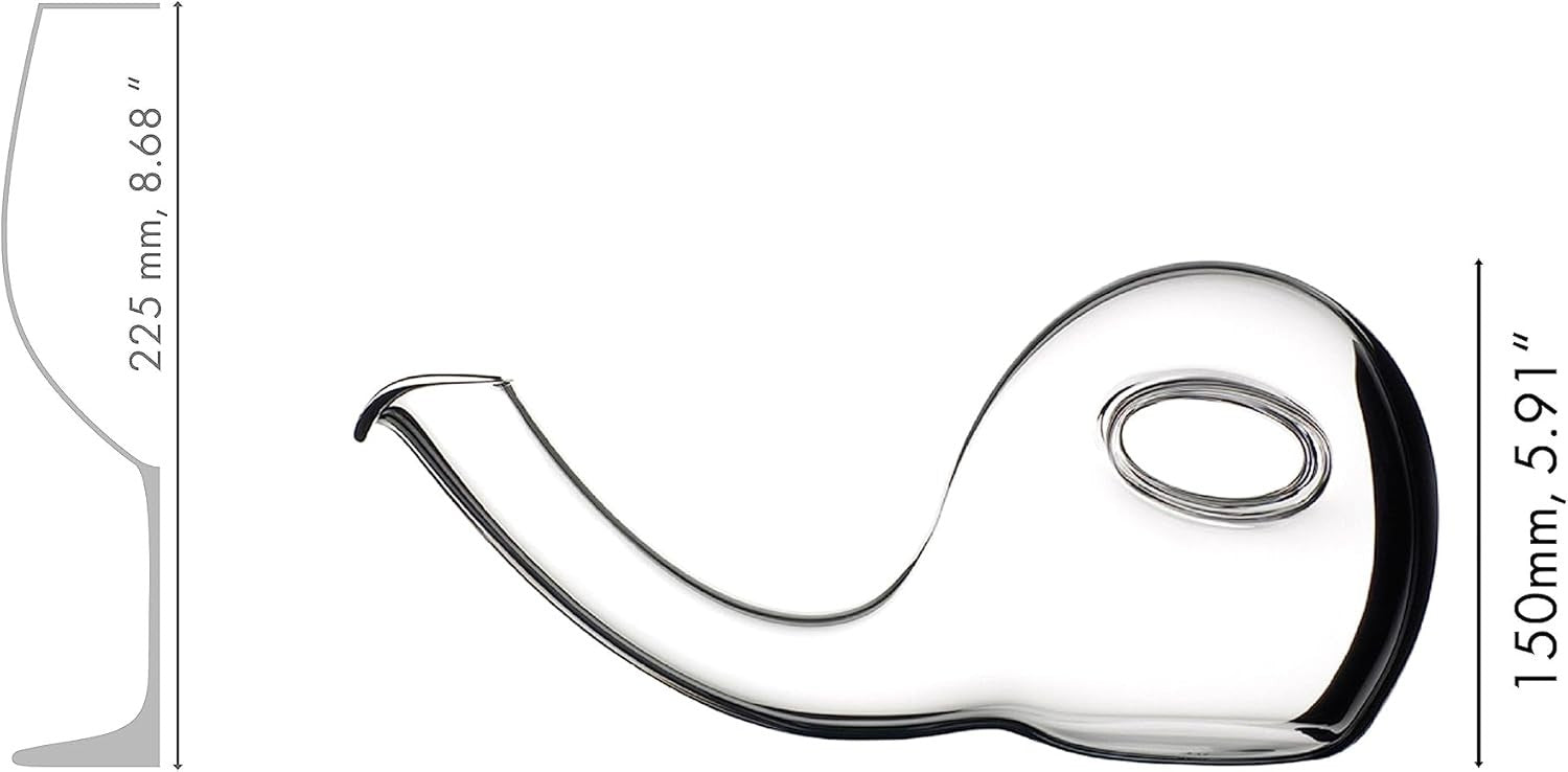 Luxury Spiral Wine Decanter Handblown Crystal Aerator 1.45L Unique Gift - Kwikley