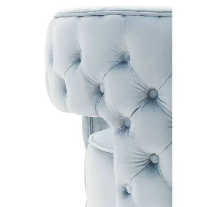 Luxury Velvet Swivel Accent Chair Gold Base | Blue Round Seat Armchair - Kwikley