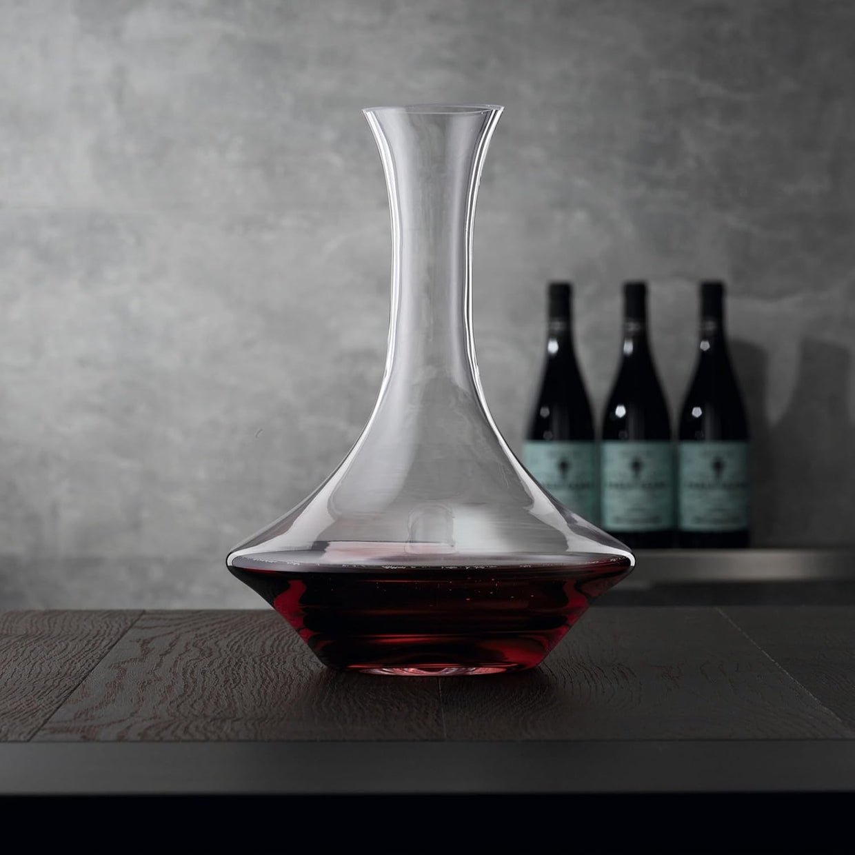 Luxury Wine Decanter 1 Litre Crystal Glass Elegant Aerating Carafe - Kwikley