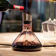 Luxury Wine Decanter Aerator – Lead - Free Crystal Glass with Steel Spout - Kwikley