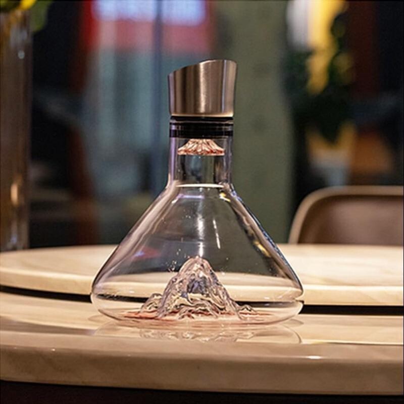 Luxury Wine Decanter Aerator – Lead - Free Crystal Glass with Steel Spout - Kwikley