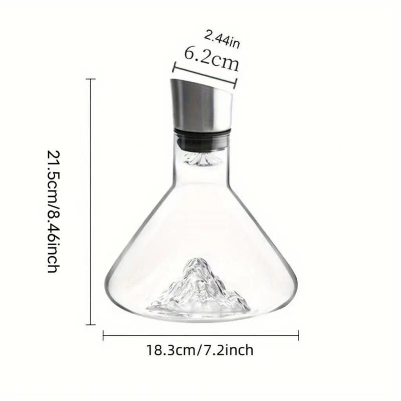 Luxury Wine Decanter Aerator – Lead - Free Crystal Glass with Steel Spout - Kwikley
