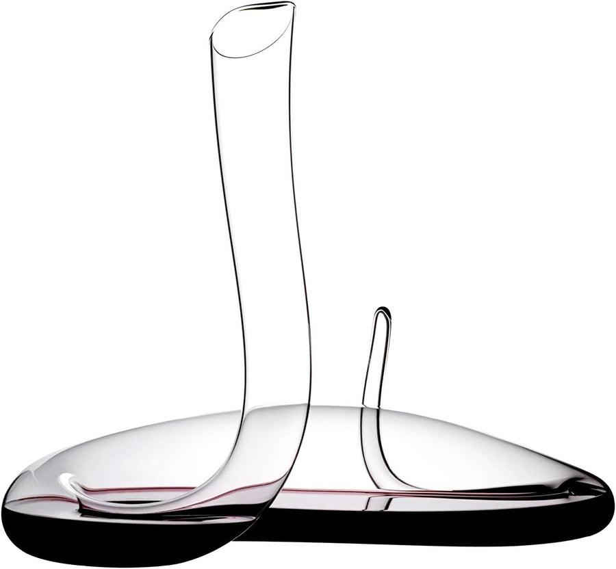 Luxury Wine Decanter Hand Blown Crystal Modern Aerating Carafe 1.16L - Kwikley