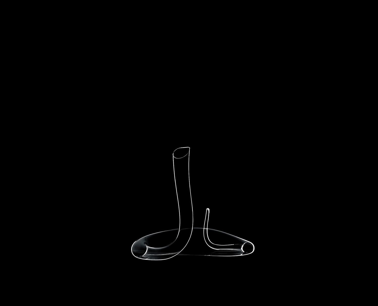 Luxury Wine Decanter Hand Blown Crystal Modern Aerating Carafe 1.16L - Kwikley