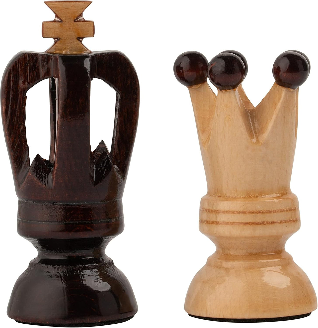 Luxury Wooden Chess Set 44cm • Handcrafted Pieces • Portable Folding Board - Kwikley