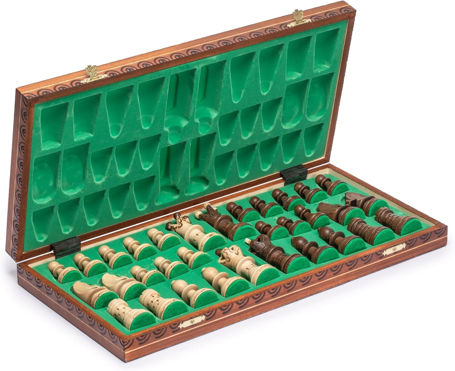 Luxury Wooden Chess Set 55cm Folding Board Handcrafted Large Chess Pieces - Kwikley