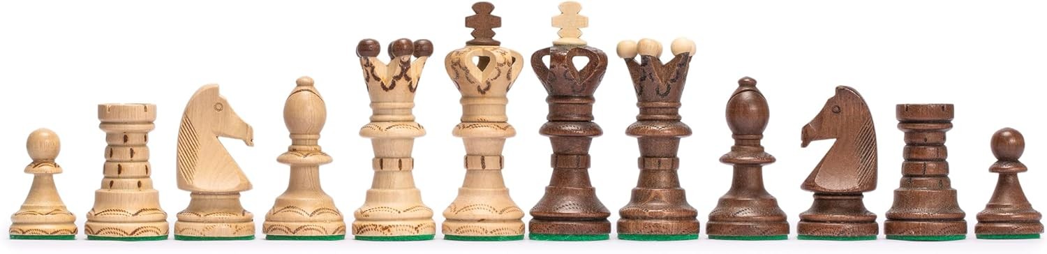 Luxury Wooden Chess Set 55cm Folding Board Handcrafted Large Chess Pieces - Kwikley