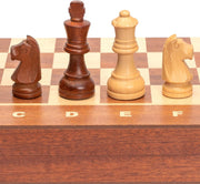 Luxury Wooden Staunton Chess Set 7.7cm Kings Classic Folding Board - Kwikley