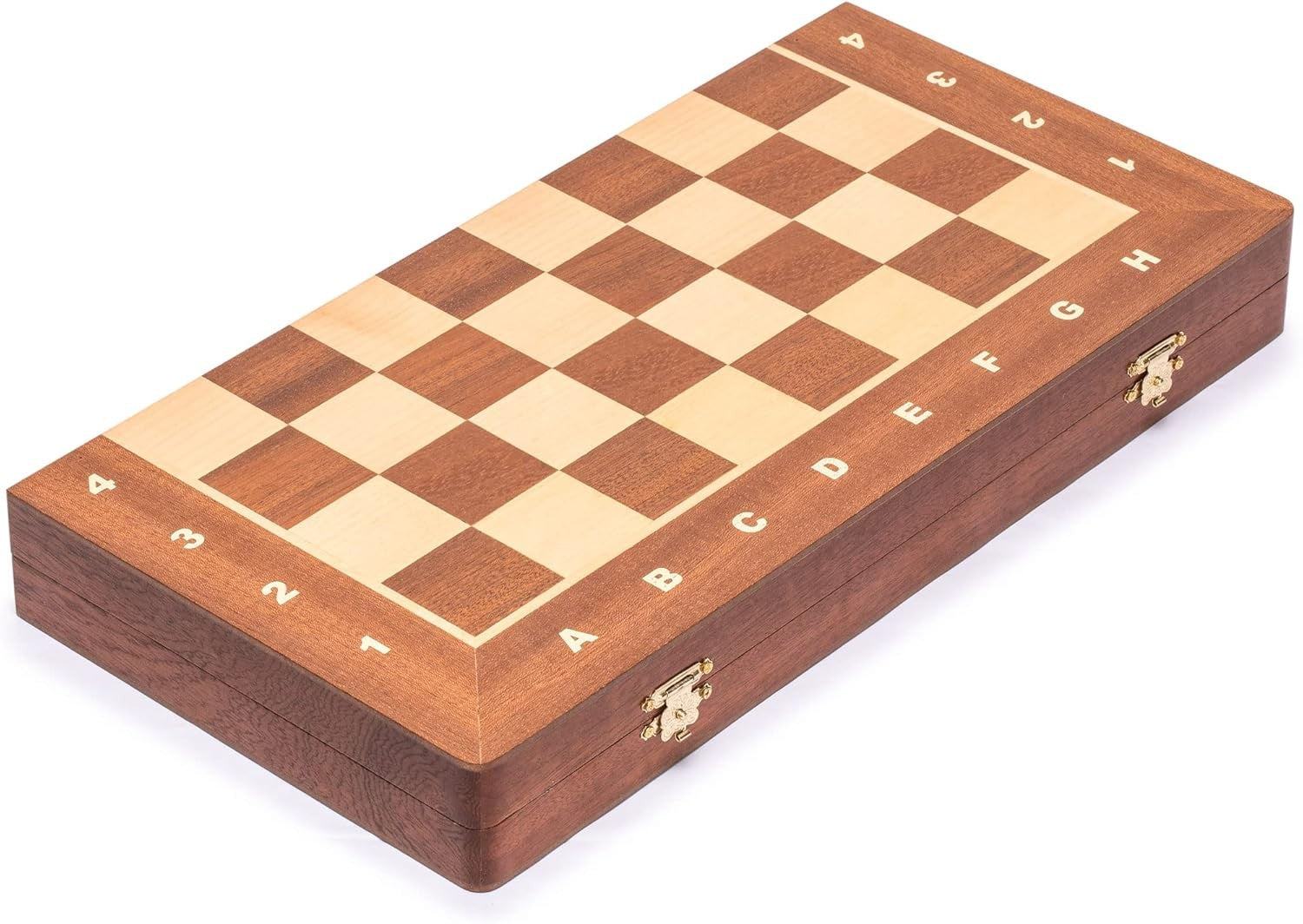Luxury Wooden Staunton Chess Set 7.7cm Kings Classic Folding Board - Kwikley