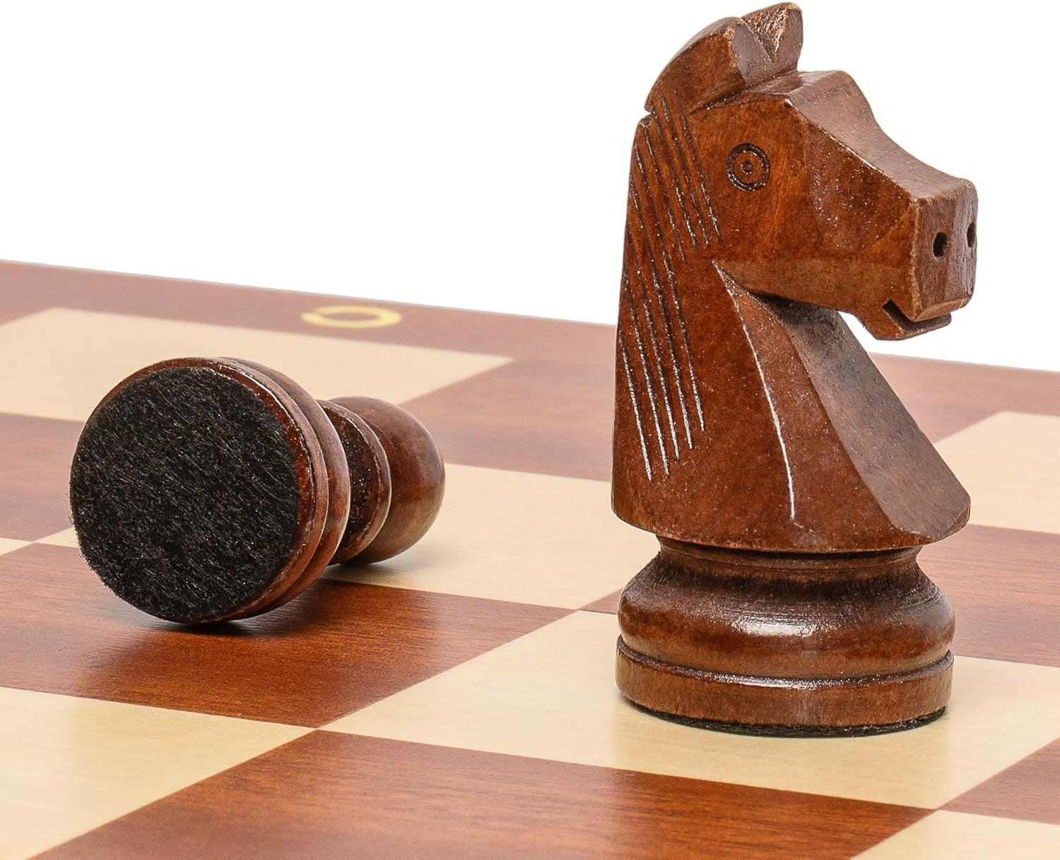 Luxury Wooden Staunton Chess Set 99mm Kings Large 35cm Folding Board - Kwikley