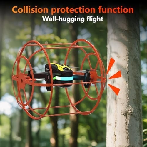 M17 Mini Drone Dual Mode RC Quadcopter with Protective Cover for Beginners - Kwikley