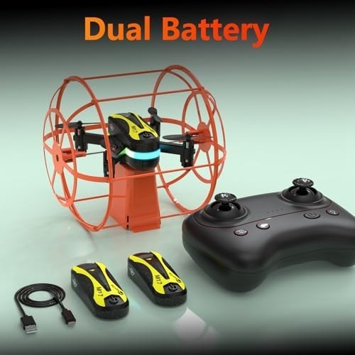 M17 Mini Drone Dual Mode RC Quadcopter with Protective Cover for Beginners - Kwikley