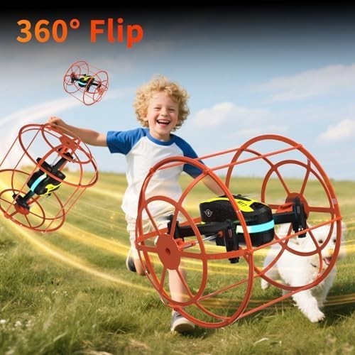 M17 Mini Drone Dual Mode RC Quadcopter with Protective Cover for Beginners - Kwikley
