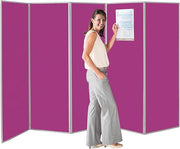 Magenta 5 - Panel Folding Privacy Divider 180×300cm | Office & Classroom Screen - Kwikley