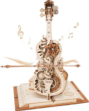 Magic Cello Music Box 3D Wooden Puzzle DIY Mechanical Model Kit Gift - Kwikley
