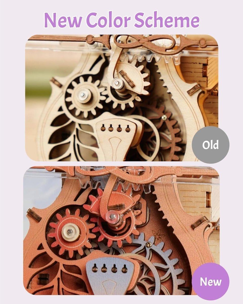 Magic Cello Music Box 3D Wooden Puzzle Mechanical DIY Model Gift Adult - Kwikley