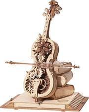 Magic Cello Music Box 3D Wooden Puzzle Mechanical Model Kit Gift - Kwikley
