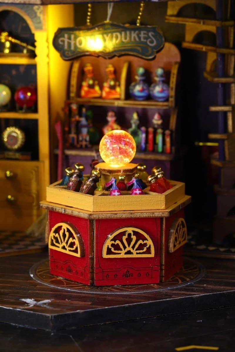 Magic Energy Station Book Nook DIY Miniature House LED Bookshelf Decor - Kwikley