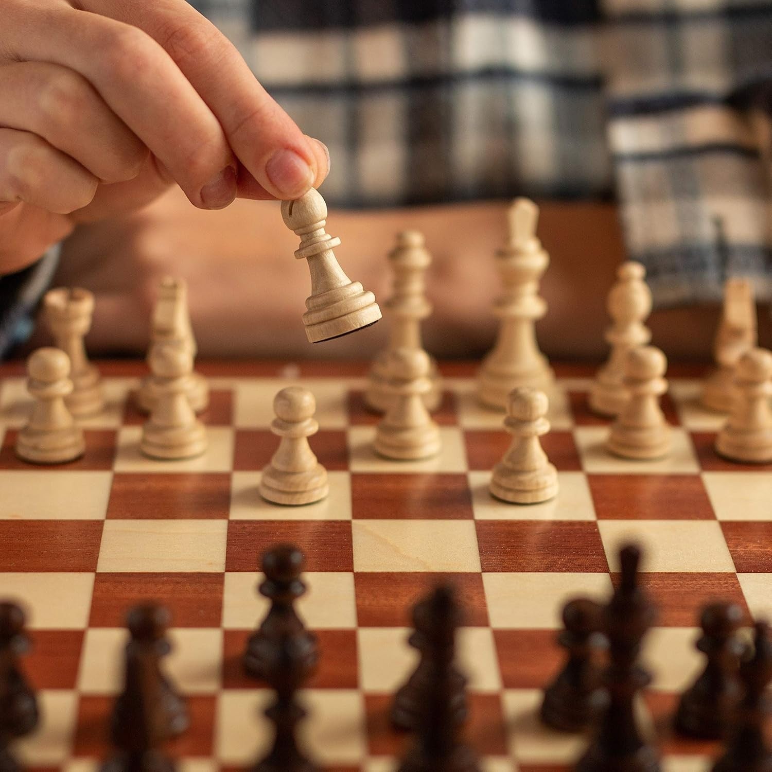Magnetic 28cm Wooden Chess Set | Portable Folding Travel Board Game | Handmade - Kwikley