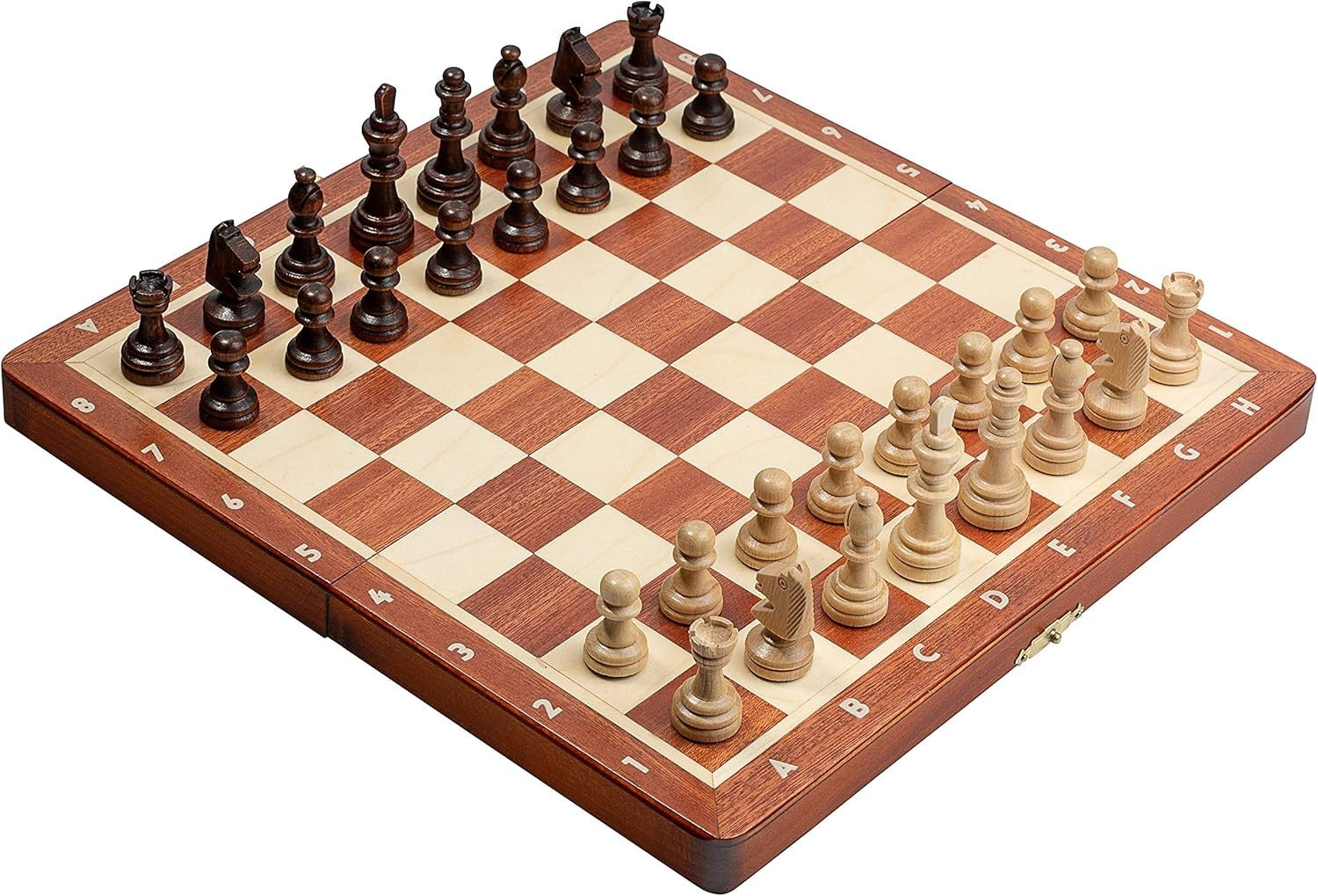 Magnetic 28cm Wooden Chess Set | Portable Folding Travel Board Game | Handmade - Kwikley