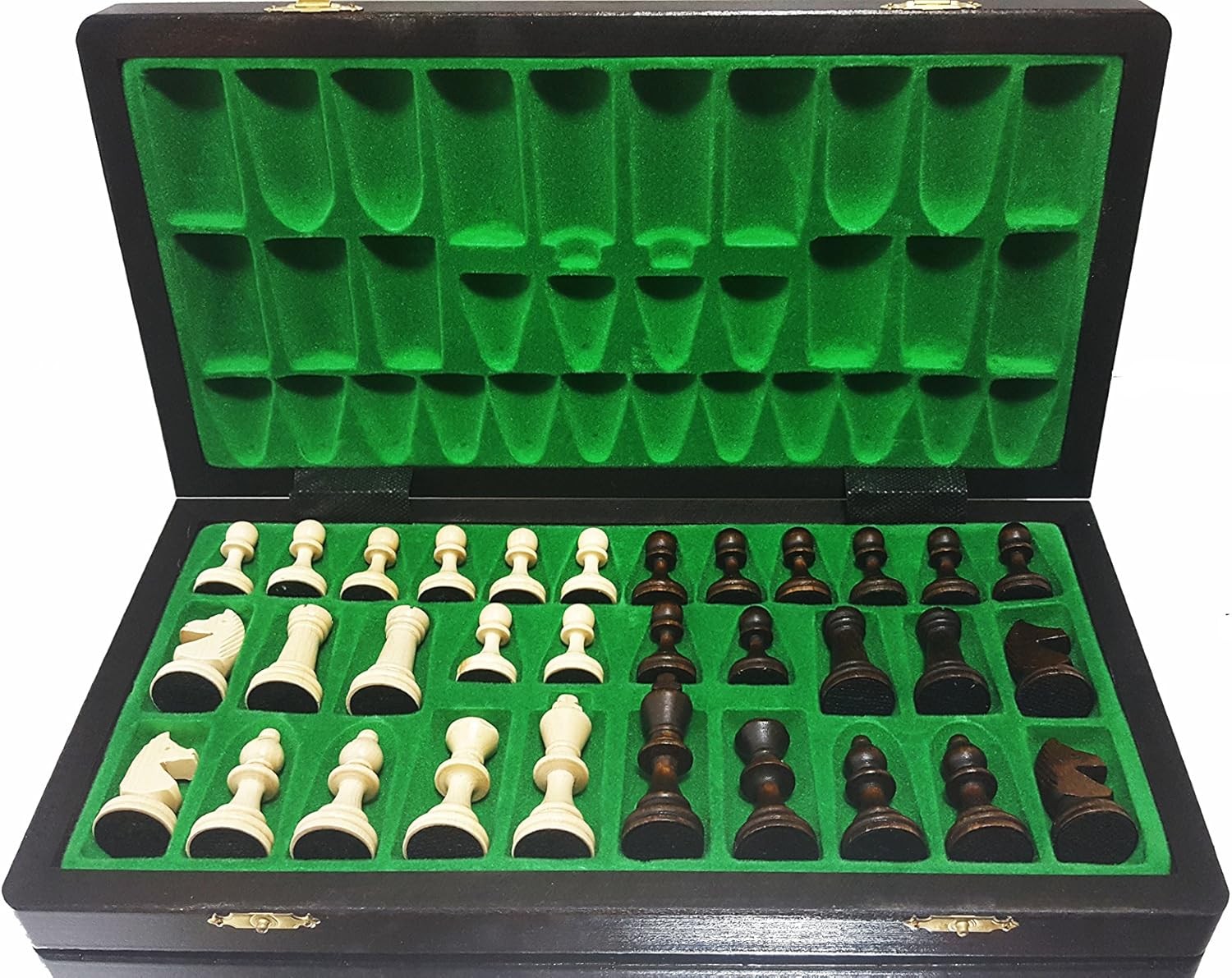 Magnetic 35cm Wooden Chess Set | Portable Travel Board | Handcrafted Luxury Game - Kwikley