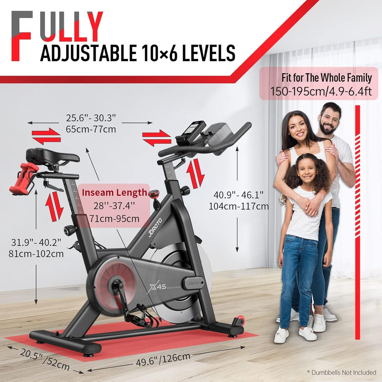 Magnetic Bluetooth Spin Bike w/ LCD Monitor, Heavy Flywheels 330lb - Kwikley