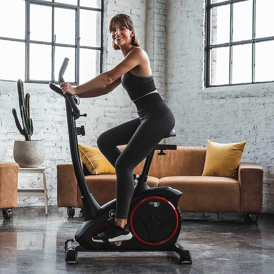 Magnetic Exercise Bike 8 - Level Resistance Adjustable Indoor Fitness Trainer - Kwikley