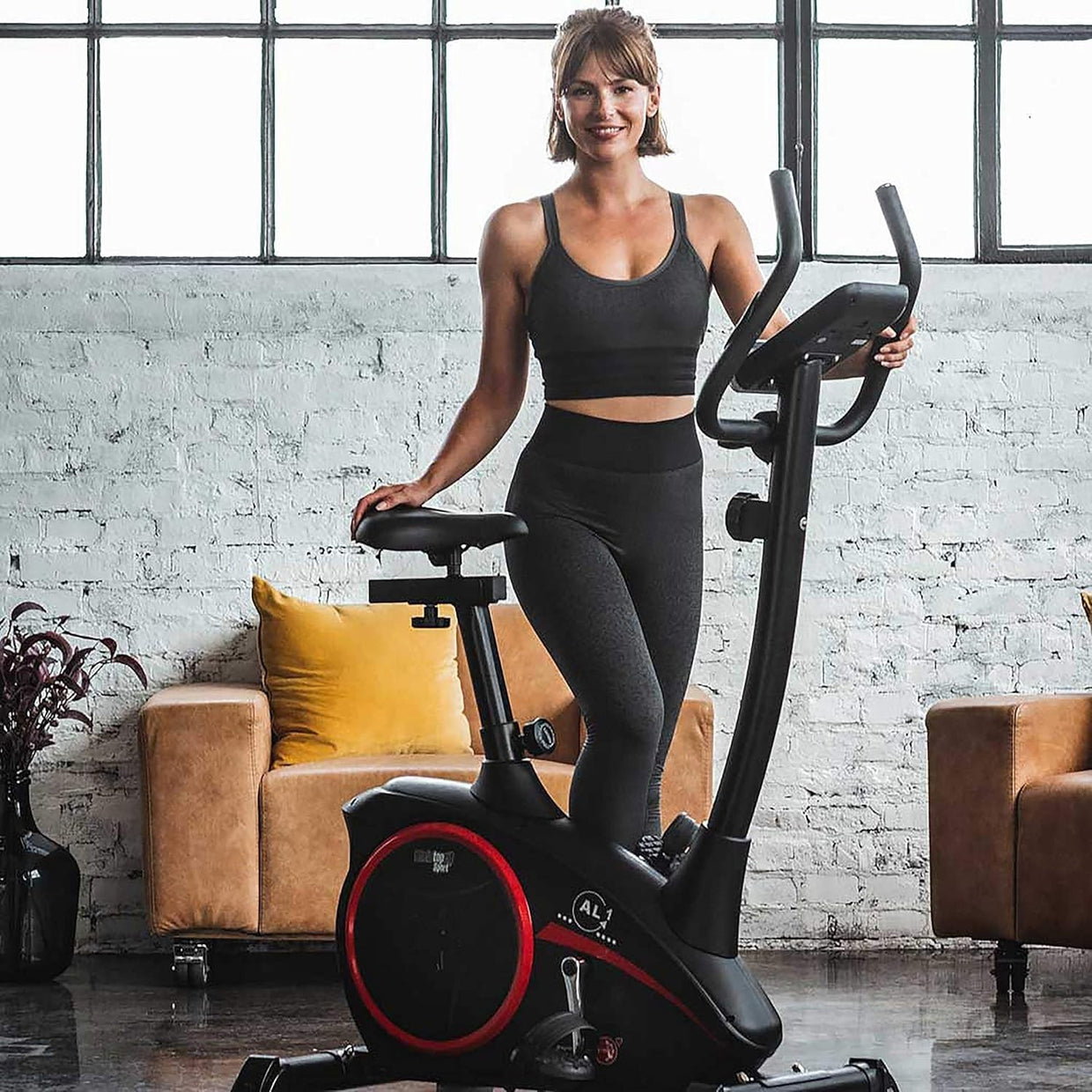 Magnetic Exercise Bike 8 - Level Resistance Adjustable Indoor Fitness Trainer - Kwikley