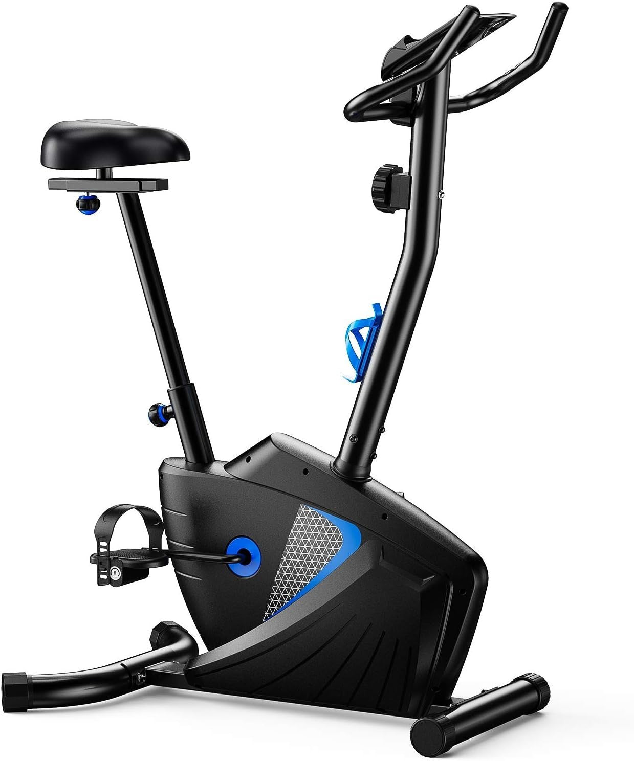 Magnetic Exercise Bike for Home w/ LCD Monitor, 8 Levels & Full - Body Handrails - Kwikley