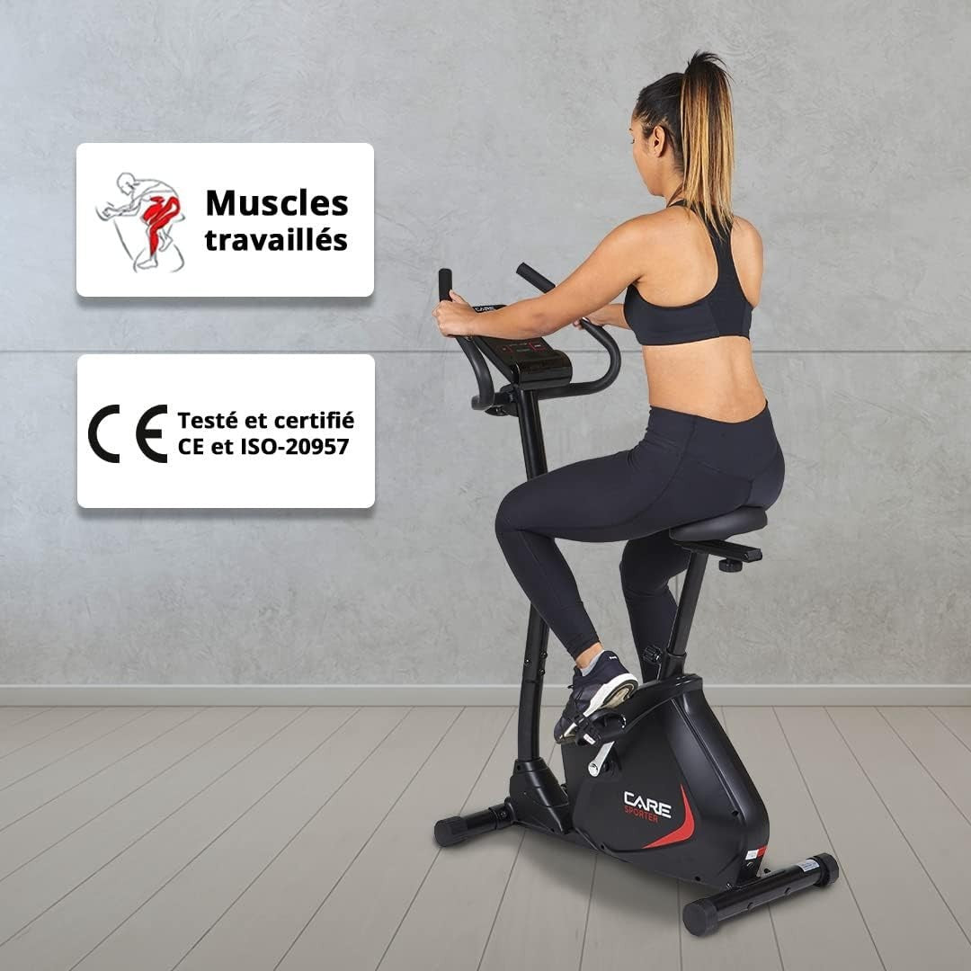 Magnetic Exercise Bike w/ 21 Programs, LCD Monitor, 16 Resistance Levels - Kwikley