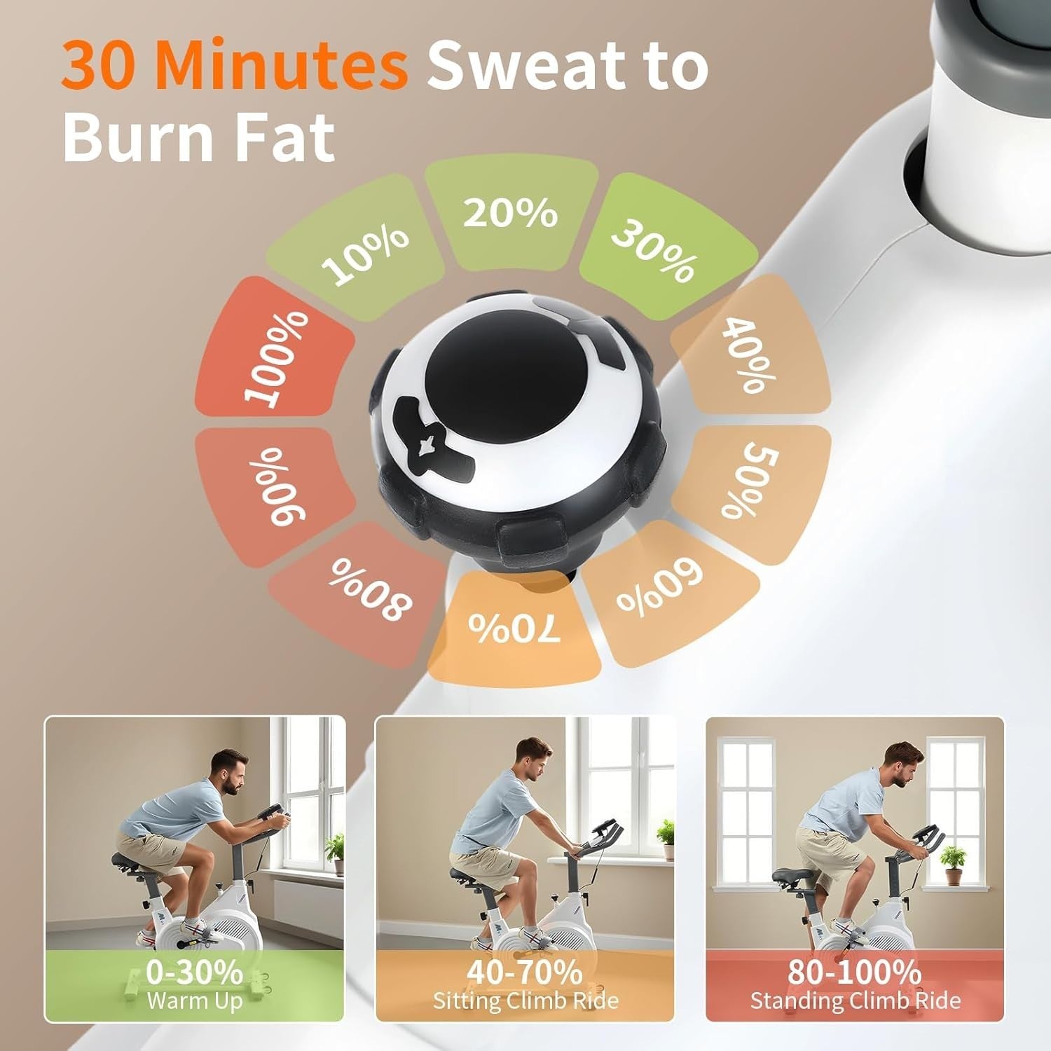 Magnetic Exercise Bike w/ LCD, APP Tracking, Quiet Belt Drive & 150kg Capacity - Kwikley