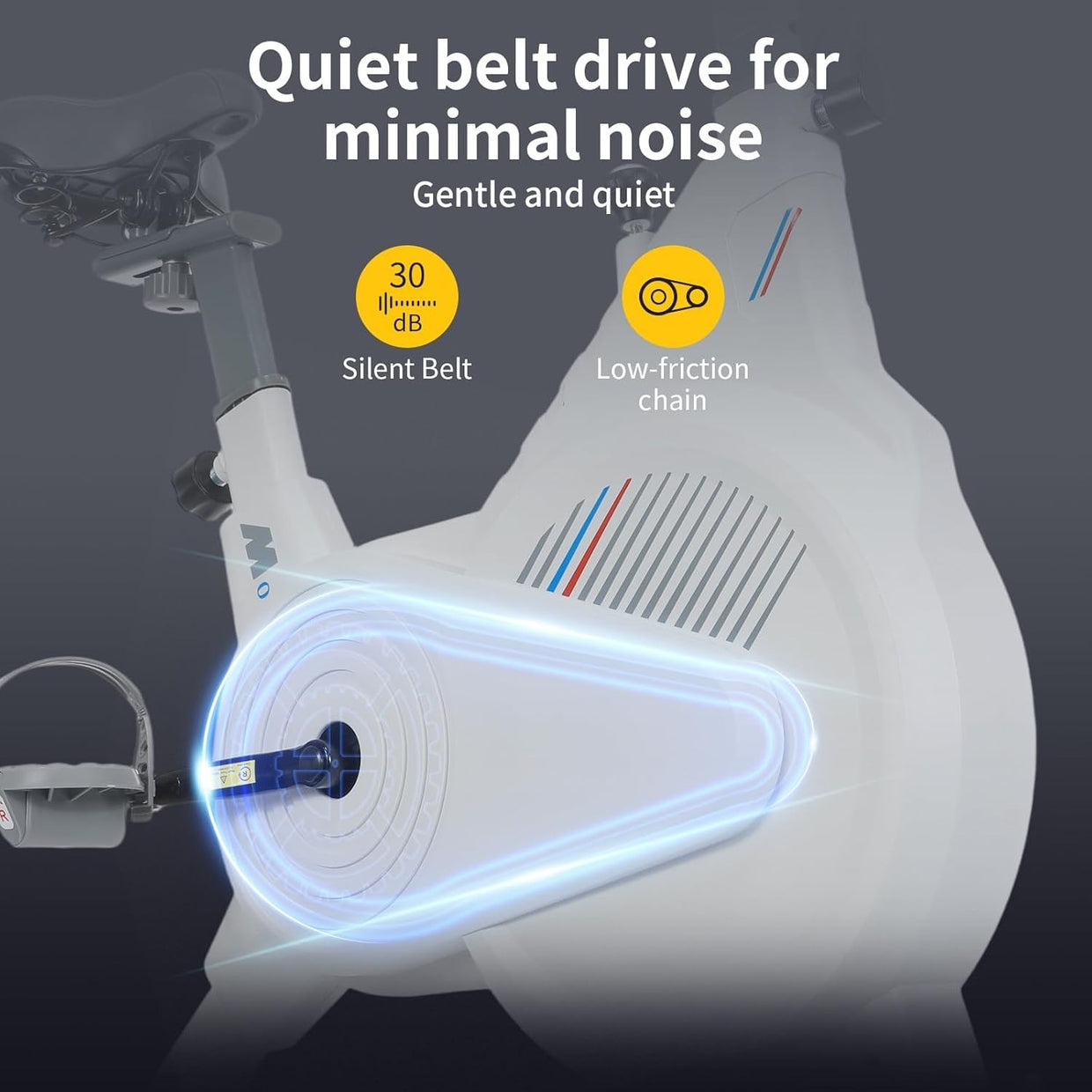 Magnetic Exercise Bike w/ LCD, APP Tracking, Quiet Belt Drive & 150kg Capacity - Kwikley