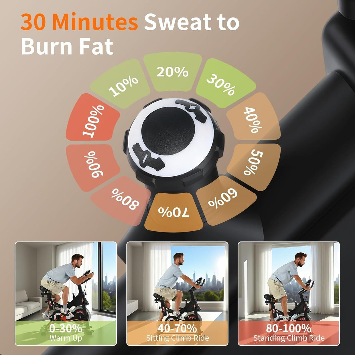 Magnetic Exercise Bike w/ LCD Monitor, APP Tracking, Quiet Belt Drive & 150kg - Kwikley