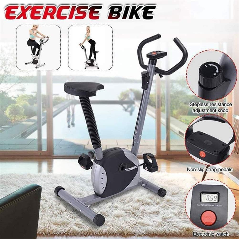 Magnetic Exercise Bike w/ LED Display, Silent Belt Drive & Adjustable Seat - Kwikley