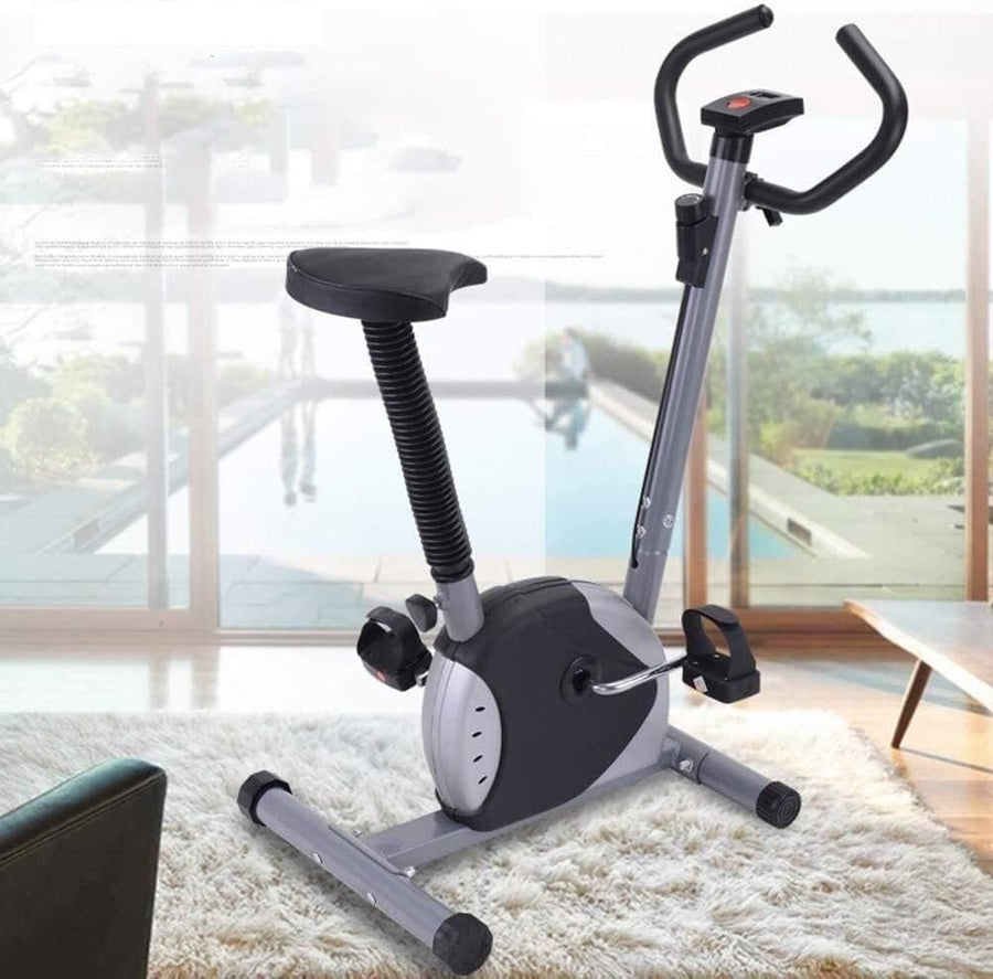 Magnetic Exercise Bike w/ LED Display, Silent Belt Drive & Adjustable Seat - Kwikley