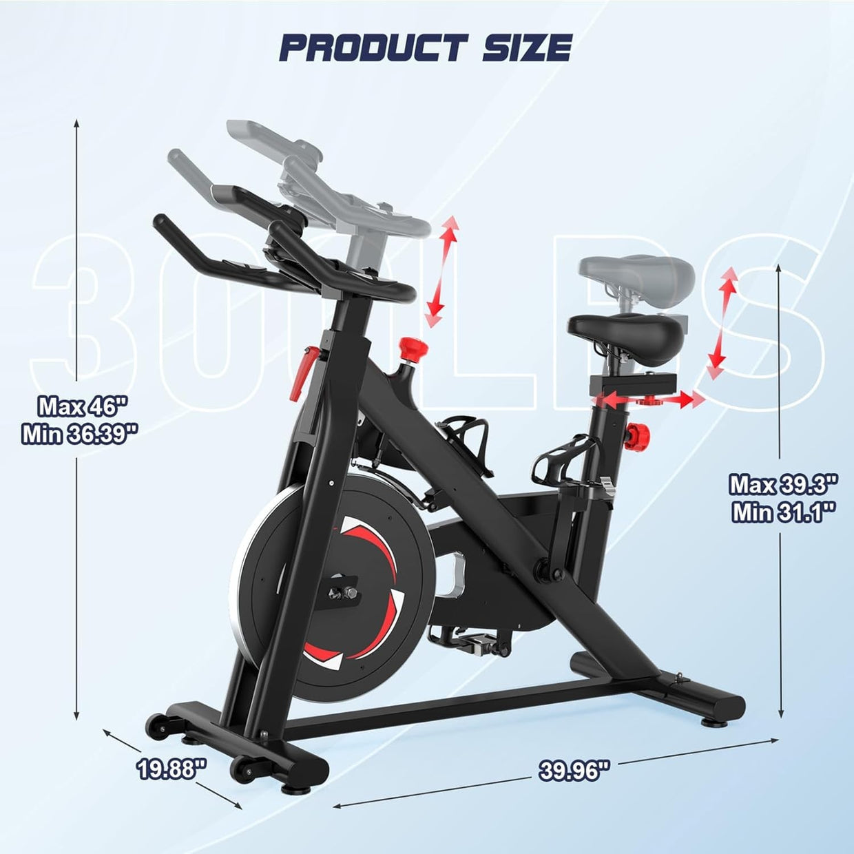 Magnetic Indoor Cycling Bike w/ Heavy Flywheel, LCD Monitor & Adjustable Seat - Kwikley