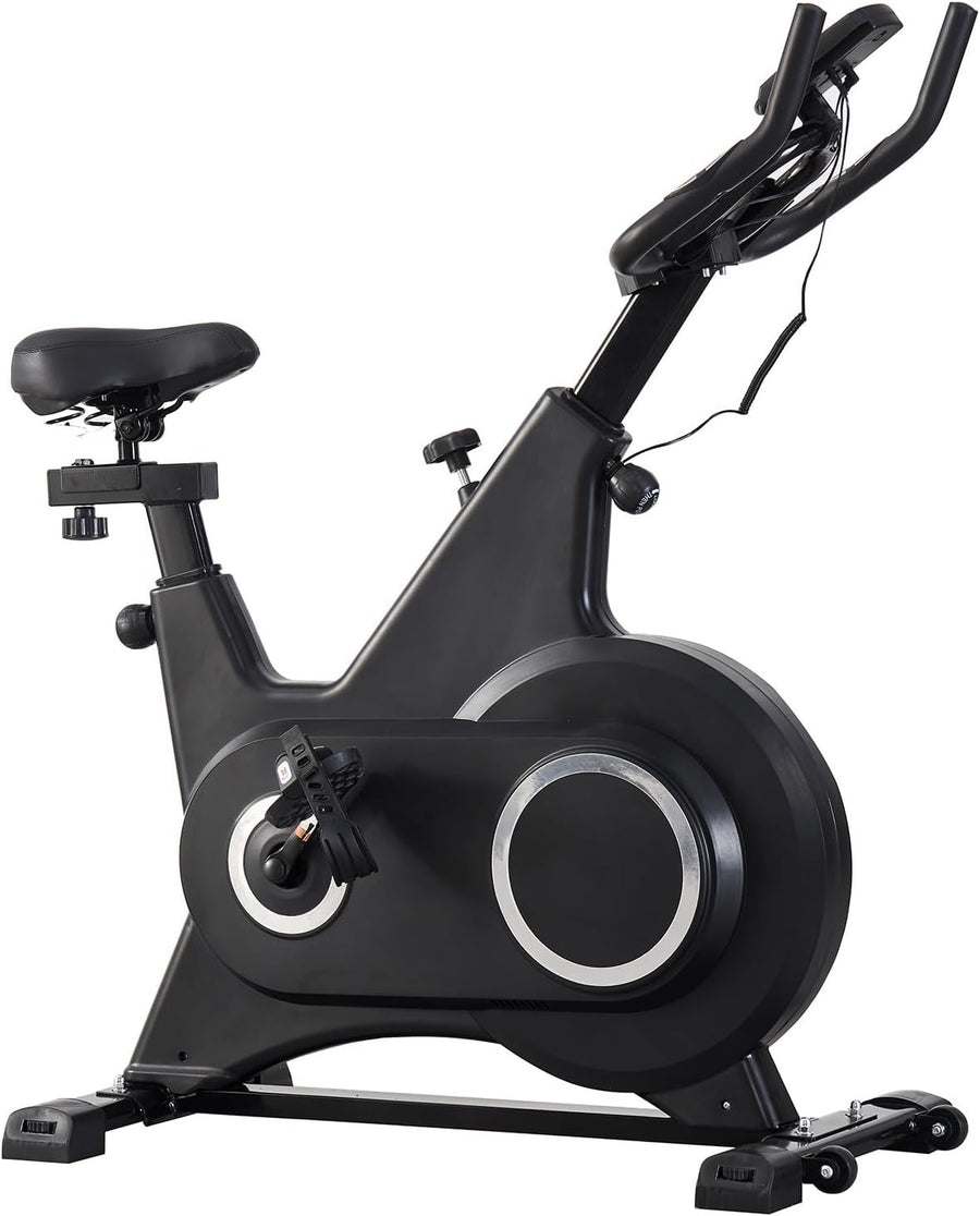 Magnetic Indoor Exercise Bike w/ LCD Monitor, Phone Holder & Adjustable Seat - Kwikley