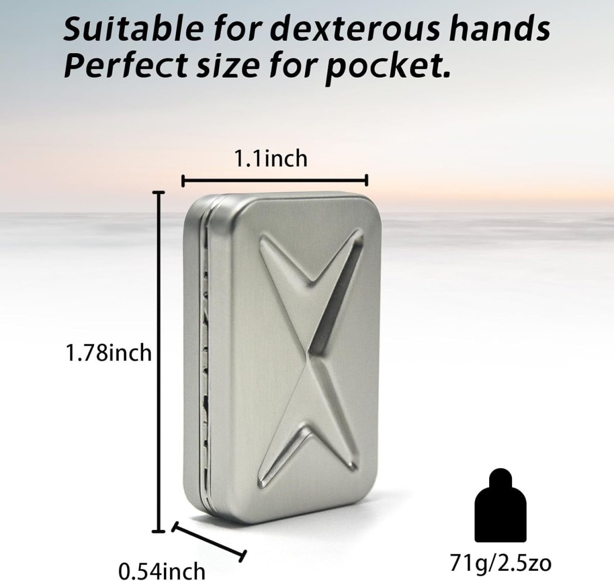 Magnetic Metal Fidget Slider Brick Style Click Stress Relief EDC Toy - Kwikley