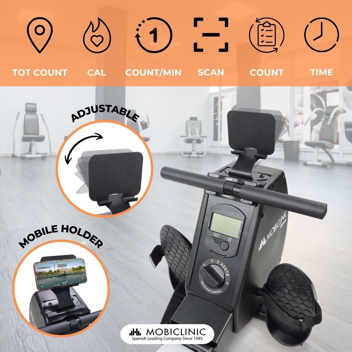 Magnetic Rowing Machine 8 - Level Resistance Foldable LCD Home Gym 120KG - Kwikley