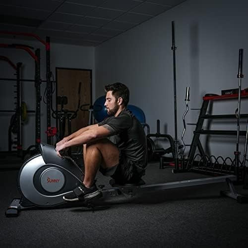 Magnetic Rowing Machine Foldable Quiet 8 - Level Rower LCD Display Home Gym 113KG - Kwikley