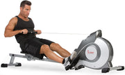 Magnetic Rowing Machine Foldable Quiet 8 - Level Rower LCD Display Home Gym 113KG - Kwikley