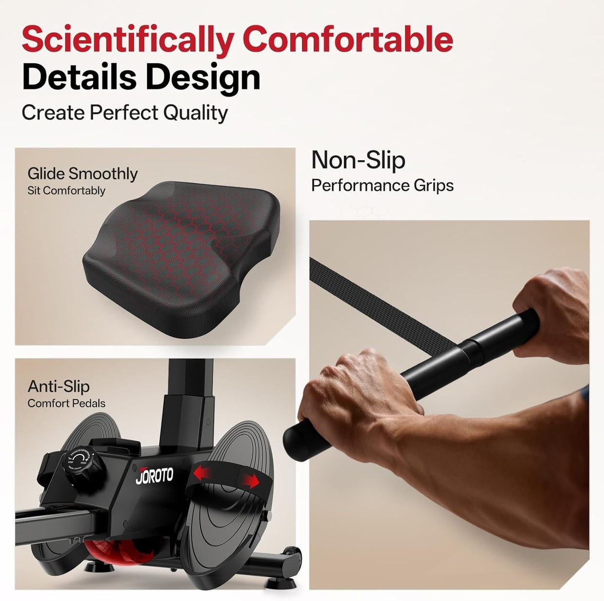 Magnetic Rowing Machine Quiet 16 - Level Dual Rail App Compatible Compact Home - Kwikley