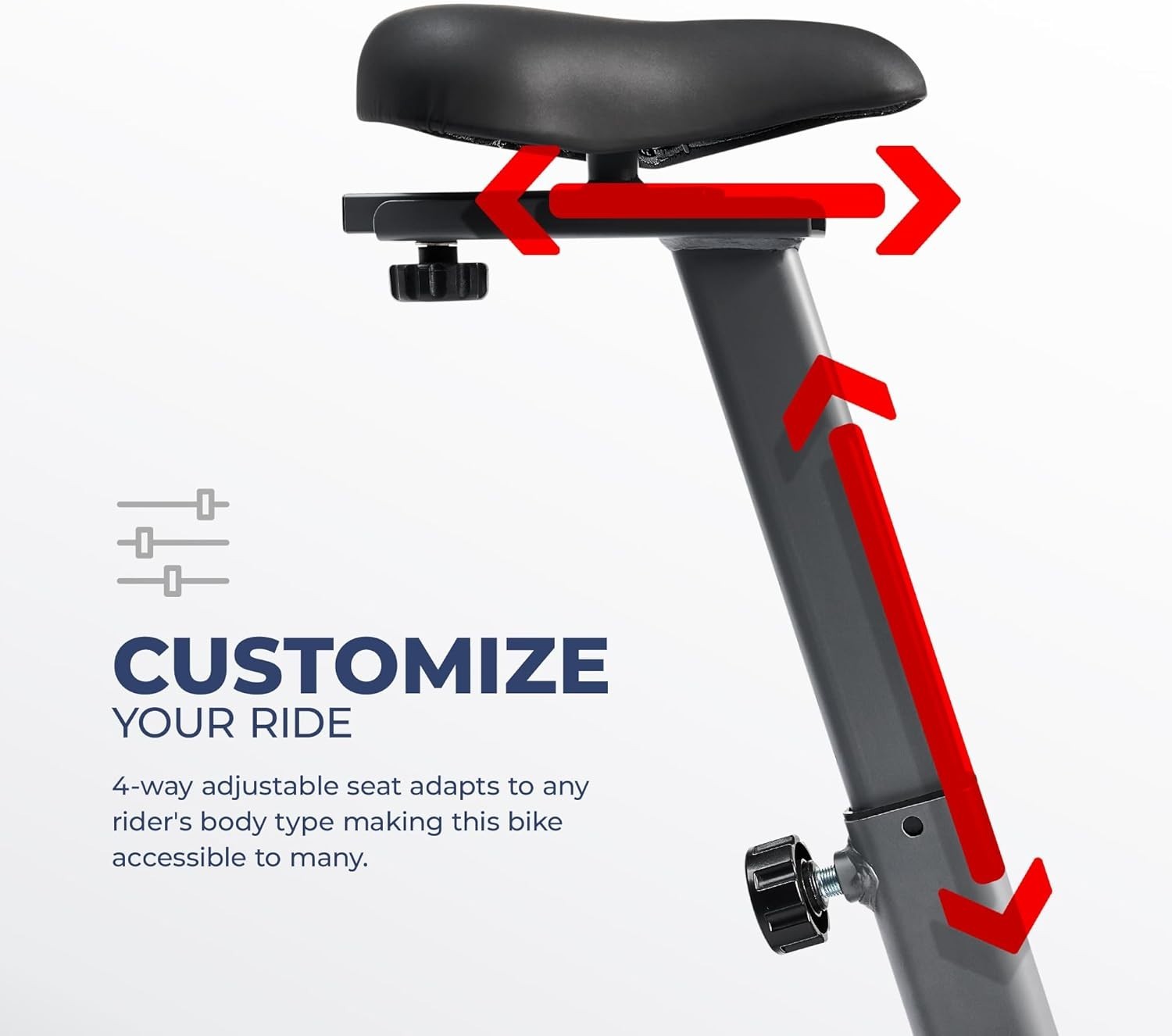 Magnetic Upright Exercise Bike w/ Bluetooth, LCD Monitor & 8 Resistance Levels - Kwikley