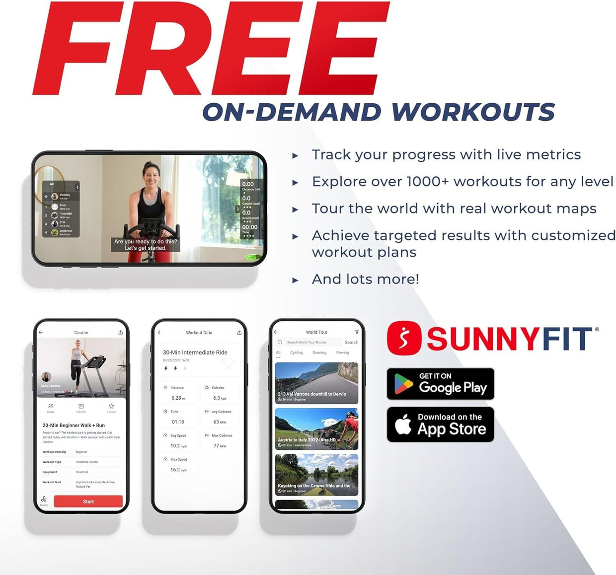 Magnetic Upright Exercise Bike w/ Bluetooth, LCD Monitor & 8 Resistance Levels - Kwikley